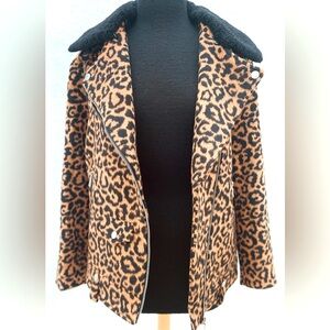 AVEC LES FILLES Leopard Print Women's Jacket XS